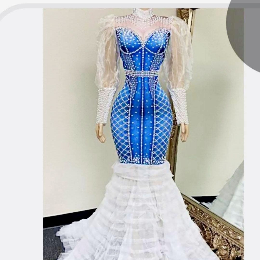 Ladies 12/14 Handmade Semi Formal Bling Dress